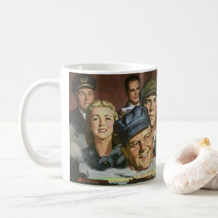 Zakelijke beroepen, vintage patriottisch patriotti koffiemok
