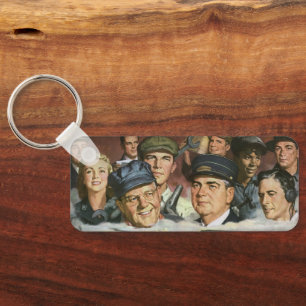 Zakelijke beroepen, vintage patriottisch patriotti sleutelhanger