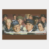 Zakelijke bezettingen,  patriottisch patriottisme inpakpapier vel (Voorkant)