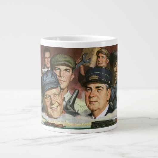 Zakelijke bezettingen,  patriottisch patriottisme jumbo mok (Voorkant)