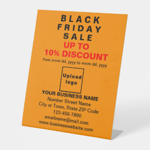 Zakelijke Black Friday-uitverkoop in de kleur Oran Reclamebord Met Voetstuk