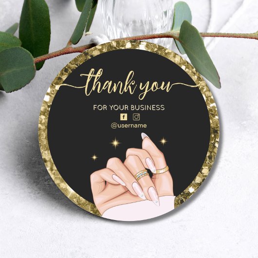 Zakelijke branding dank u kaart ronde sticker