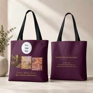 Zakelijke branding stijlvolle foto bordeauxrood draagtas