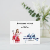 Zakelijke briefkaart reinigen (Staand voorkant)