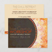 Zakelijke brochure voor de Solar Oranje-energiewor Uitnodiging Briefkaart (Voorkant / Achterkant)