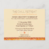 Zakelijke brochure voor de Solar Oranje-energiewor Uitnodiging Briefkaart (Achterkant)