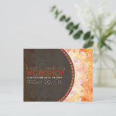 Zakelijke brochure voor de Solar Oranje-energiewor Uitnodiging Briefkaart (Staand voorkant)