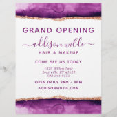 Zakelijke brochure voor Paarse en Gold Waterverf (Voorkant)