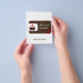 Zakelijke brochures voor leuke rode chic Cupcake (Hand)