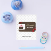 Zakelijke brochures voor leuke rode chic Cupcake (Enkel)