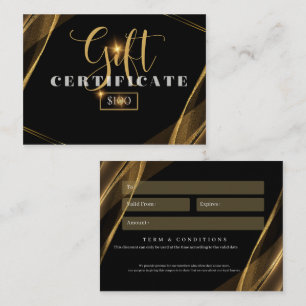 Zakelijke cadeaubon $ 100 visitekaartje