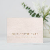 ZAKELIJKE CADEAUBON, Beige Modern Minimalist (Staand voorkant)