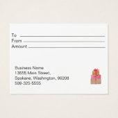 Zakelijke cadeaubon Kerstmis Visitekaartje (Achterkant)