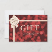 ZAKELIJKE CADEAUBON | Lint | rode glitter (Voorkant)