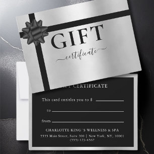 ZAKELIJKE CADEAUBON ZILVER Modern Lint
