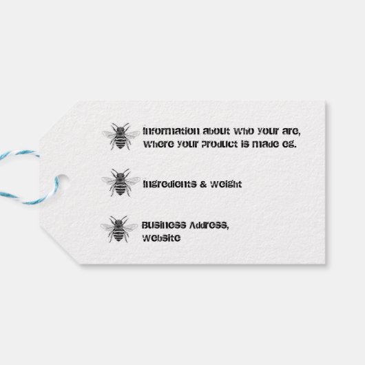 Zakelijke cadeauLabels - De Honeybee Jar (Achterkant Horizontaal)