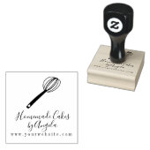 Zakelijke Cake Mixer Whisk Hart Logo Rubberstempel (Gestempeld)