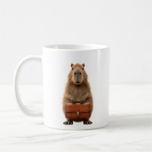 Zakelijke Capybara met aktetas Koffiemok
