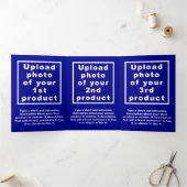 Zakelijke Chanoeka Blue Trifold Kaart (Binnen)