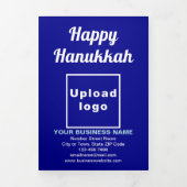 Zakelijke Chanoeka Blue Trifold Kaart (Cover)