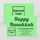 Zakelijke Chanoeka Kleine Lichte Groene Vlakke Kaa (Voorkant / Achterkant)