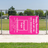 Zakelijke Chanoeka Verkoop op Roze Banner (Insitu)