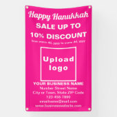 Zakelijke Chanoeka Verkoop op Roze Banner (Verticaal)