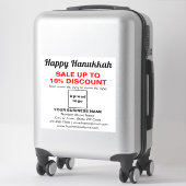 Zakelijke Chanoeka Verkoop op Witte Vinyl Sticker (Koffer)