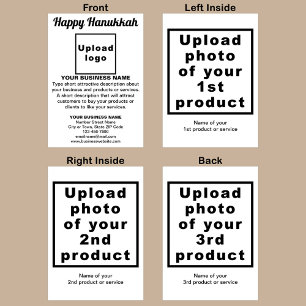 Zakelijke Chanoeka wit gevouwen vakantie Kaart