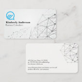 Zakelijke chat bubbel | Netwerkachtergrond Visitekaartje (Voorkant / Achterkant)