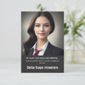 Zakelijke dank bedankkaart (Staand voorkant)