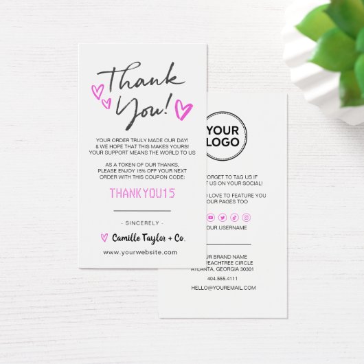 Zakelijke dank en korting | Modern  Visitekaartje (Bureau)