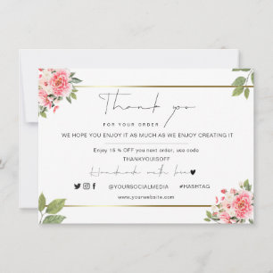Zakelijke dank voor de elegante floral Gold Logo