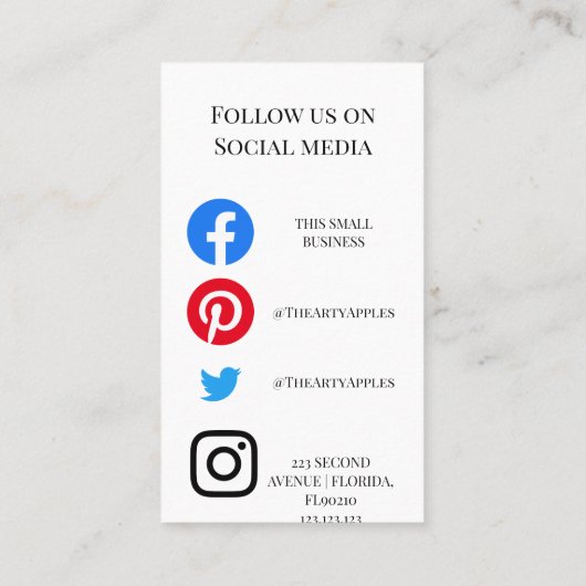 Zakelijke dank voor uw zakelijke bedankt per fabri visitekaartje (Achterkant)