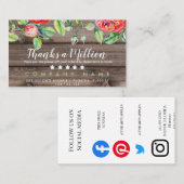 Zakelijke dank voor uw zakelijke bedankt per fabri visitekaartje (Voorkant / Achterkant)