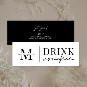 Zakelijke Drink Voucher Zakelijk Evenement Bar Tic Mini Visitekaartje