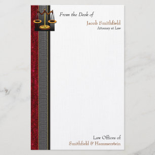 Zakelijke Elegance Attorney Stationery Briefpapier