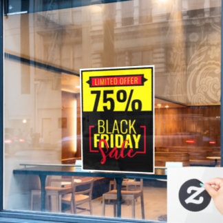 Zakelijke evenementenwinkel Korting Black Friday Raamsticker