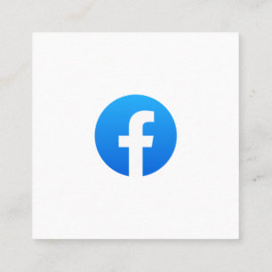 Zakelijke Facebook Minimale Witte / Sociale media Vierkante Visitekaartje