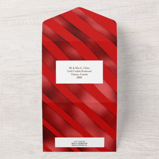 Zakelijke feestfeestfeestdag - goudrendierplezier all in one uitnodiging (Buitenkant)