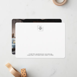 Zakelijke Foto Professionele Logo Wit Minimalistis Notitiekaartje
