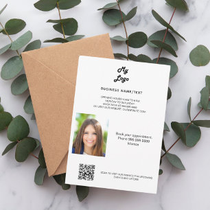 Zakelijke foto qr code beauty spa make-up haarkaar kaart