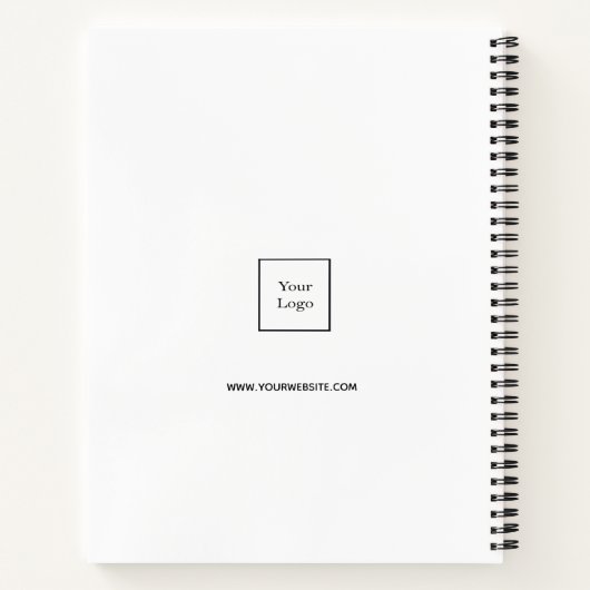 Zakelijke fototeam witte elegante notitieboek (Achterkant)