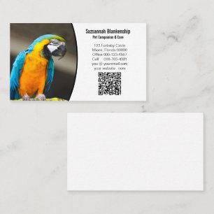Zakelijke gegevens met QR-code en aangepaste foto Visitekaartje