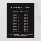 zakelijke gepersonaliseerde folder nagelstylist flyer (Achterkant)