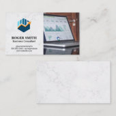 Zakelijke Groeigrafiek | Financieel Laptop Visitekaartje (Voorkant / Achterkant)