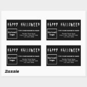 Zakelijke Halloween Black Rectangle Sticker (Vel)