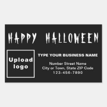 Zakelijke Halloween Black Rectangle Sticker