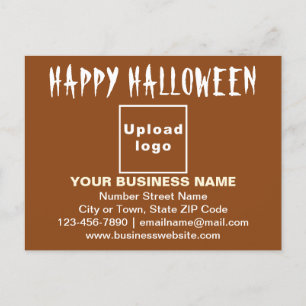 Zakelijke Halloween Groet op Bruin Briefkaart