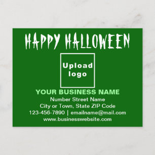 Zakelijke Halloween Groet op Groen Briefkaart